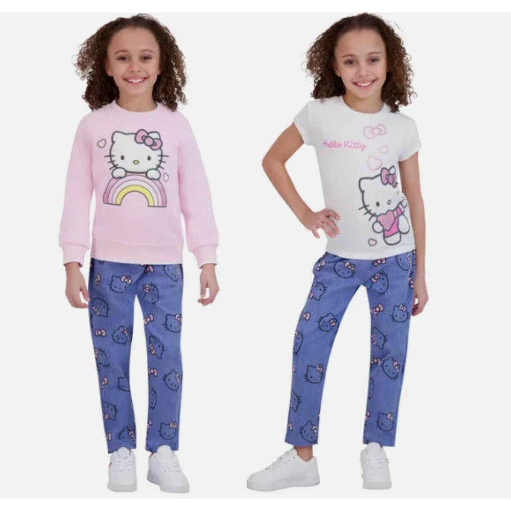 Character Kids' 3-piece Denim Set. Hello Kitty Size 5. NWT